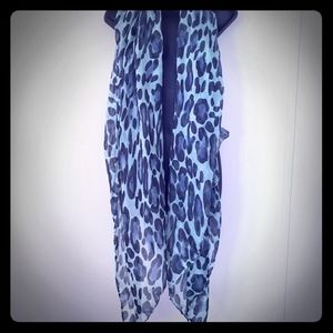 Animal cheetah leopard print gauzy flowy scarf